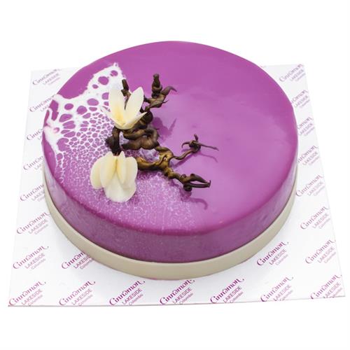 Cinnamon Lakeside White Chocolate Blueberry Velvet Cake