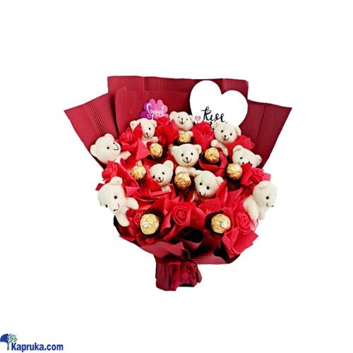 Cute Teddy Ferrero Chocolate Bouquet