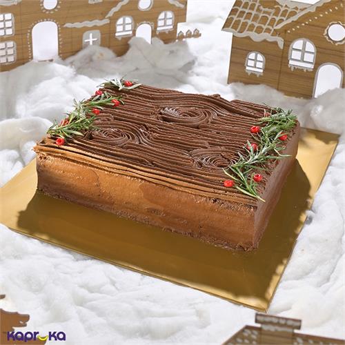 Dilmah Chocolate Yule Log Sheet Cake