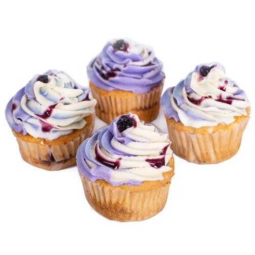 Divine Blueberry Crumble Cupcake - 04 Pcs