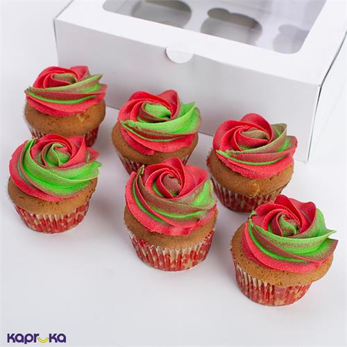 Divine Christmas Cup Cake Red Green