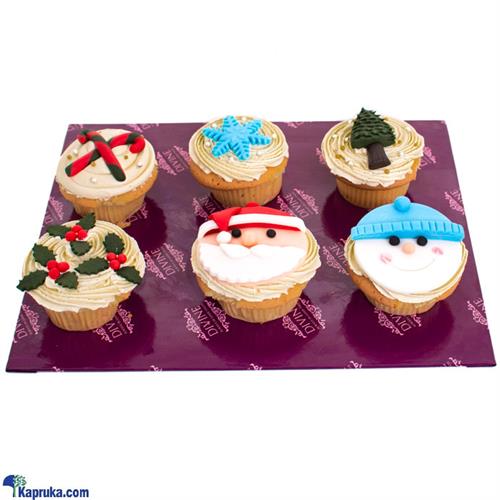 Divine Christmas Cup Cakes 6 Pieces