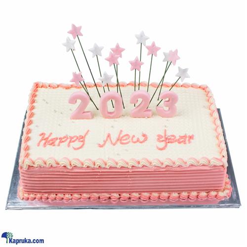 Divine New Year Pink Ribbon Deco Cake 1kg