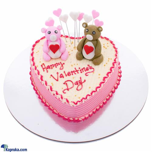 Divine Pink Heart Teddies Cake