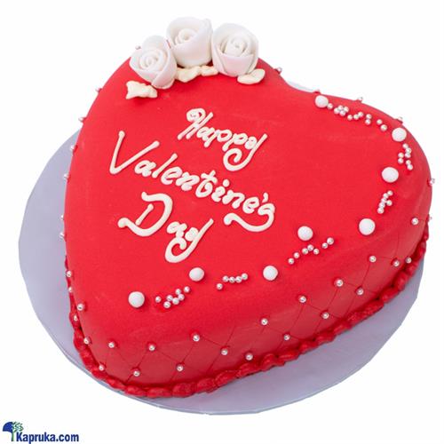 Divine Valentine Red Heart Shape Parchment Cake