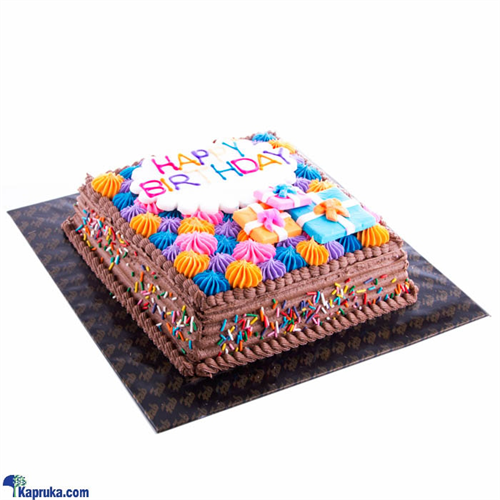 Happy Birthday Chocolate Cake - 2lb(shaped CAKE) - Fab