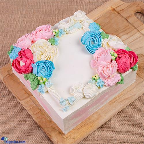 Floral Square Elegance Cake