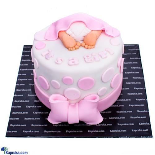 Its A Girl Ribbon Cake