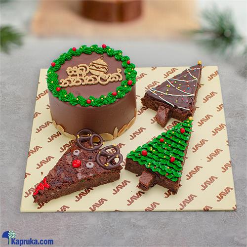 Java Chocolate Bento Cake With Chrsitmas Brownie