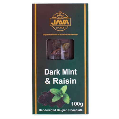 Java Dark Mint & Raisin Chocolate Slab