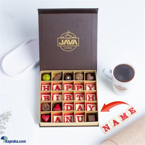 Java Happy Birthday 25 Pieces Chocolate With The Customized Name