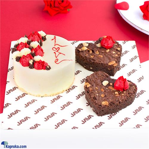 Java Love Blossom Vanilla Bento Cake With 2 Brownies