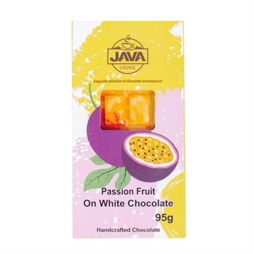 Java Passion Fruit On White Chocolate Slab