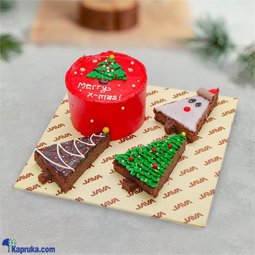 Java Red Velvet Bento Cake With Chrsitmas Brownie