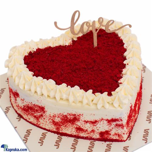 Java Red Velvet Cake With Cream Cheese Heart