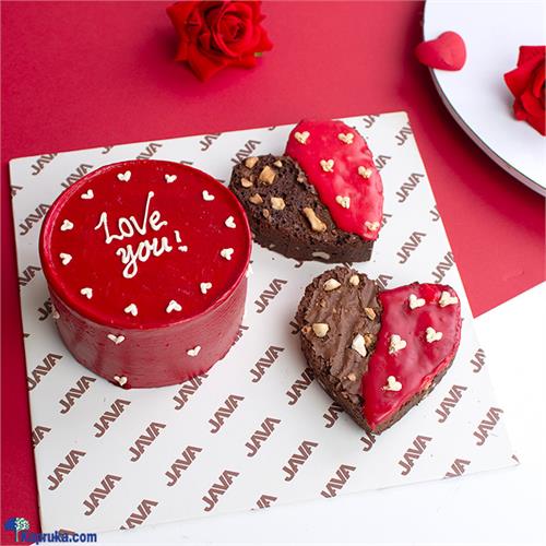 Java Valentines Delight Red Velvet Bento Cake With 2 Brownies