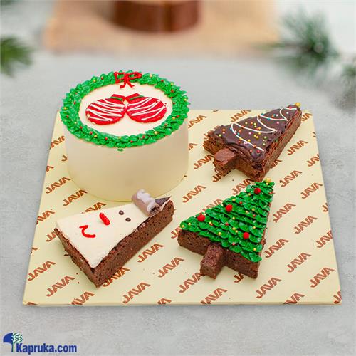 Java Vanilla Bento Cake With Chrsitmas Brownie