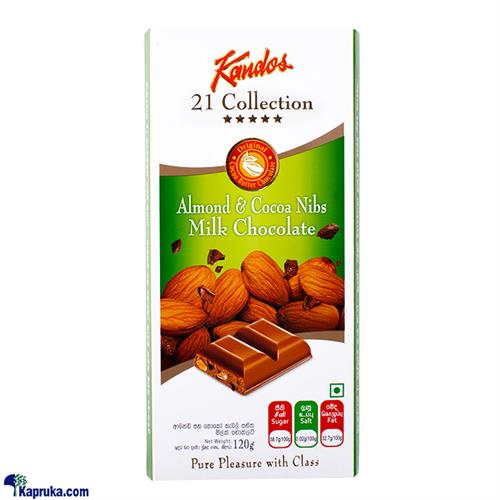 Kandos 21 Collection Five Star - Almond And Cocoa Nibs Milk Chocolate 120g