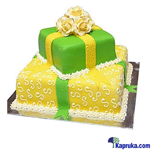 Kapruka Two Layer Ribbon Cake