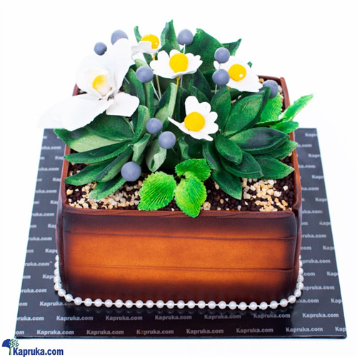 Flower Pot Ribbon Cake