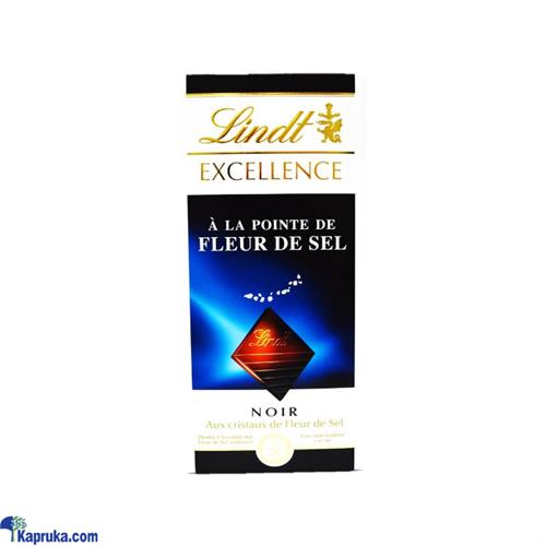 LINDT EXCELLENCE DARK CHOCOLATE BAR WITH SEA SALT 100G