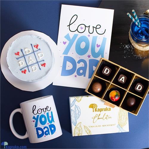 Love You Dad Combo Pack With Bento Cake, Chocolate, Mug And Greeting Card