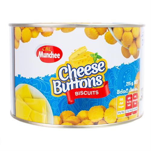 Munchee Tin Of Cheese Buttons - 215g