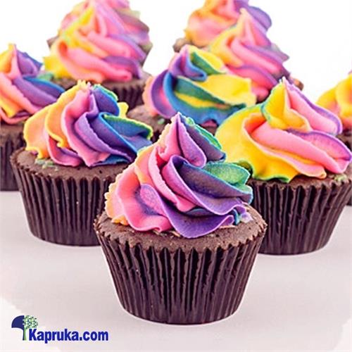 Rainbow Swirl Chocolate Cupcakes - 12 Piece