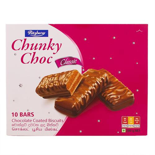 Ritzbury Chunky - Choc Chocolate Coated Biscuit - Pkt - 200g