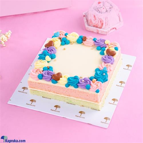 Square Elegance Ribbon Cake 500g