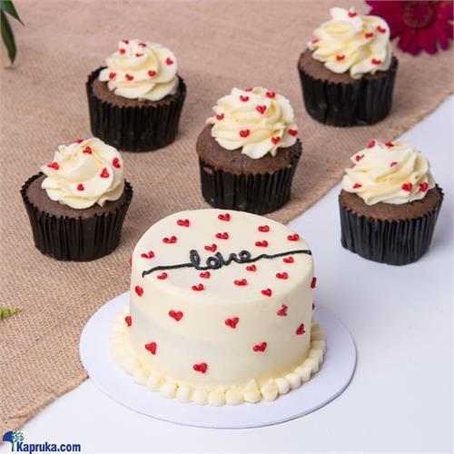 Sweet Love Affection - Chocolate Mini , Bento Cake With Cupcakes