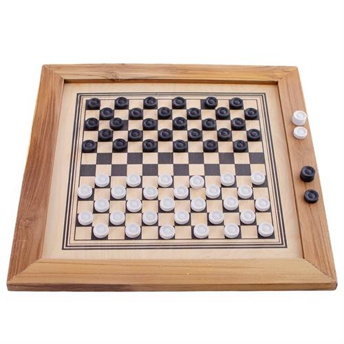 Scan Teak Checker (dam) Board