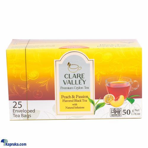 CLARE VALLEY PEACH AND PASSION FLAVOURED BLACK TEA 50g ( 25 TEA BAGS)