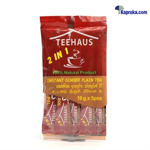 Teehaus 100% Pure Ceylon Instant Ginger Plain Tea - 10g X 5 Sachets