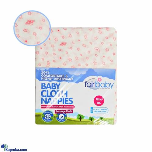 Fairbaby Bandage Cloth Nappy - Cotton Diaper Cloth For Baby - Cotton Cloth Nappies For New Born - 06 In 01 Pack Pink