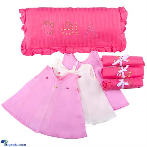 Three Languages Baby Hand Quilt Gift Set With Hand Embroidery Shirts - Pink, Best Gift For Baby Girl - With Pillows