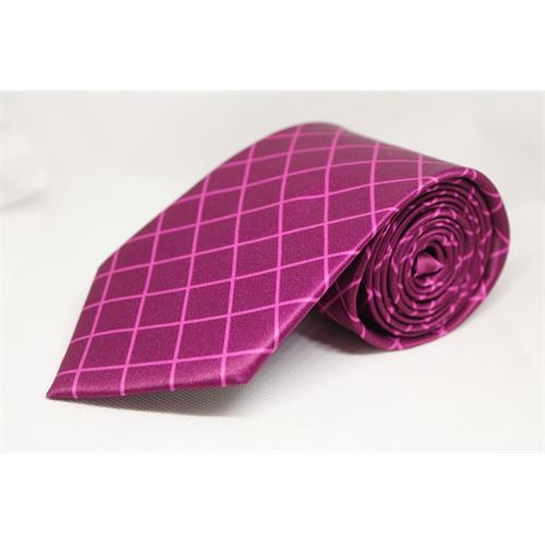 Diamond Patterned Tie In Purple