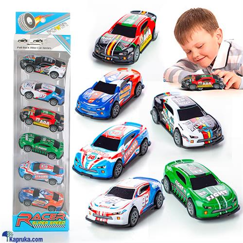 Racer Super Speed - Pull Back Alloy Car Series - 6 Cool Cars Pack - Cute Little Toys For Boys And Girls