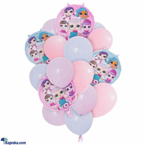 LOL Surprise Cartoon Theme Foil Balloon Set, 16 Pcs Set For Birthday Decoration