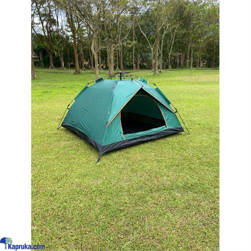 Spacious 4 Person Double Layer Tent UV Resistant, Easy Setup With Mesh Windows And Double Doors