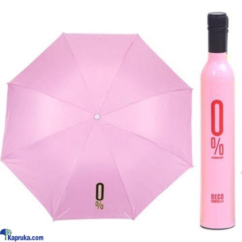 Creative Bottle Shaped Stylish Convenient Folding Bottle Umbrella Pink