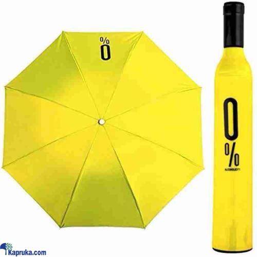 Creative Bottle Shaped Stylish Convenient Folding Bottle Umbrella Yellow