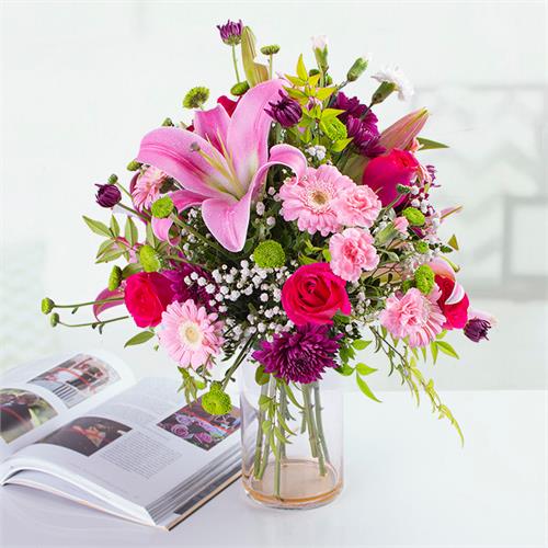 Pretty In Pink Medley Vase