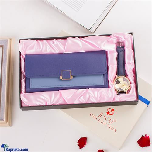 Ladies Gift Set With Wallet - Blue