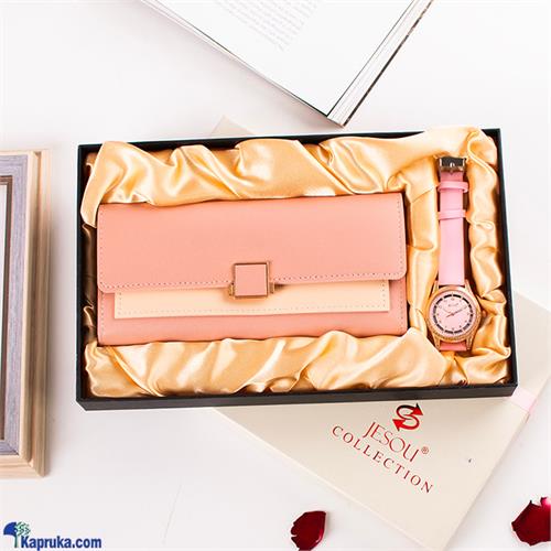 Ladies Gift Set With Wallet - Pink