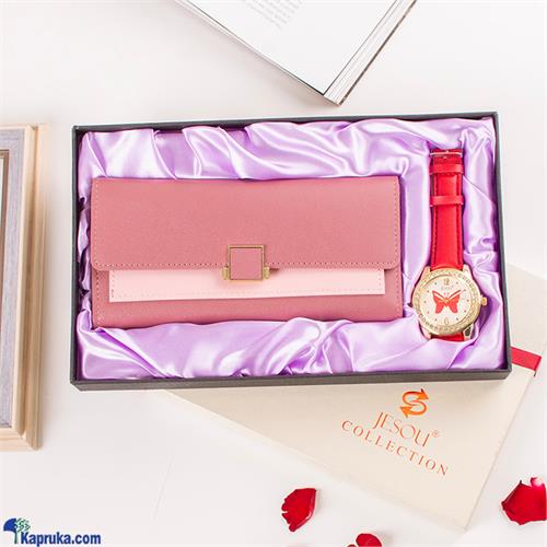 Ladies Gift Set With Wallet - Red