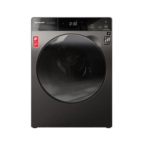 Sharp 10.5KG Full Auto Front Loading Inverter Washing Machine With 7kg Dryer- ES- FW105D7PS