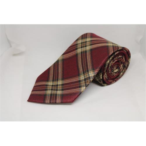 Burgundy Tartan Tie