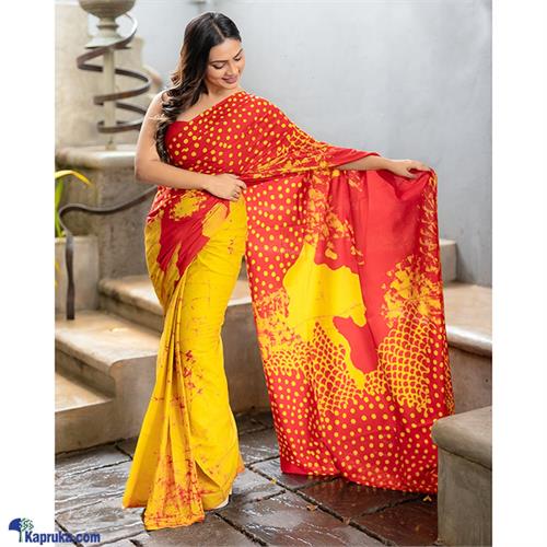 Handcrafted Red Batik Saree