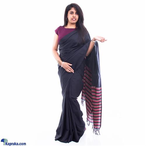 Maroon And Black Mixed Saree